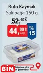 SAKIPAĞA RULO KAYMAK 150 G SAKIPAĞA RULO KAYMAK 150 G